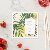 Boho Blush Green Palm Beach Hochzeit Serviette (Beispiel)