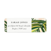 Boho Blush Green Tropical Palm Beach Adresse (Vorne)