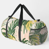 Boho Blush Green Tropical Palm Blätter Beach Duffle Bag (Rechte Ecke)