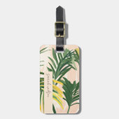 Boho Blush Green Tropical Palm Blätter Beach Gepäckanhänger (Vorderseite vertikal)