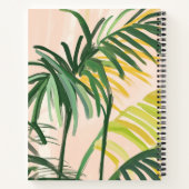 Boho Blush Green Tropical Palm Blätter Beach Notizblock (Rückseite)