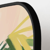 Boho Blush Green Tropical Palm Blätter Beach Pickleball Schläger (Linke Seite)