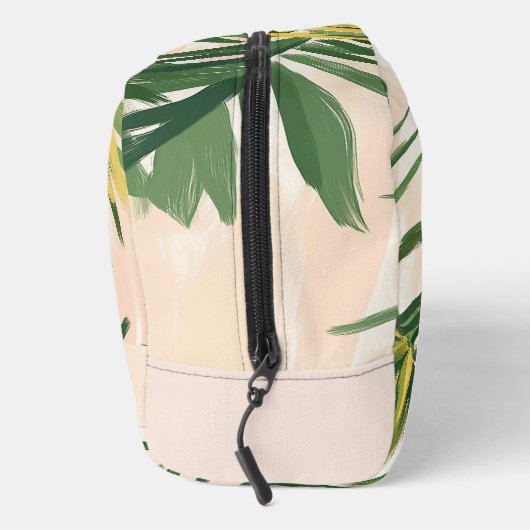 Boho Blush Green Tropical Palm Blätter Beach Waschbeutel (Rechts)