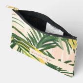 Boho Blush Green Tropical Palm Blätter Beach Zubehörtasche (Offen)