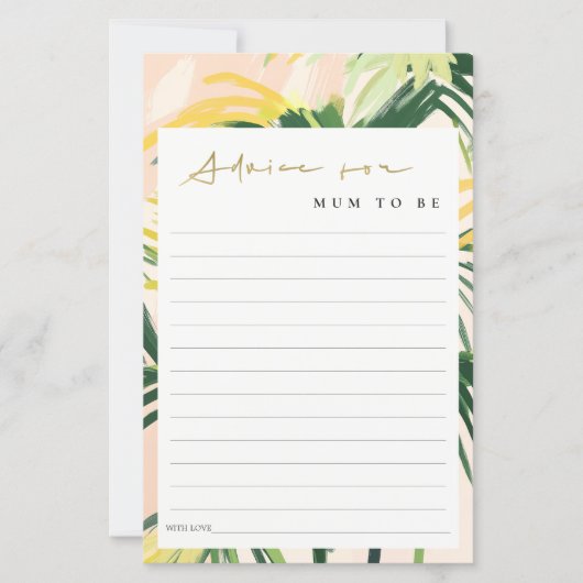 Boho Blush grüner Tropenpalmenberater für Mama (Vorderseite)