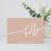 Boho Blush Hallo Vielen Dank für Ihre Bestellung v Begleitkarte (Stehend Vorderseite)