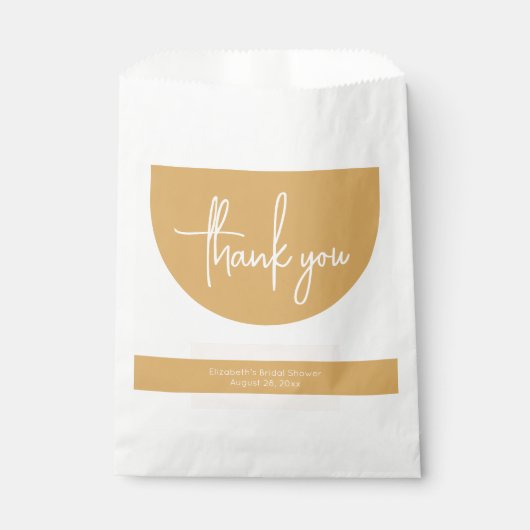 Boho Blush & Mustard Vielen Dank Geschenktütchen (Vorderseite)