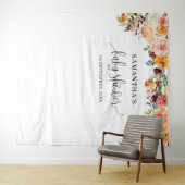 Boho blush orange bordeauxrot im Hintergrund Wandteppich (Beispiel (Horizontal))