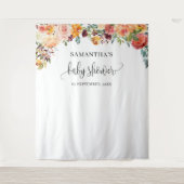 Boho blush orange bordeauxrot im Hintergrund Wandteppich (Vorderseite)