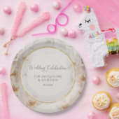 BOHO Blush Orchid Blume Blumengoldhochzeit Pappteller (Party)