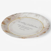 BOHO Blush Orchid Blume Blumengoldhochzeit Pappteller (Schrägansicht)