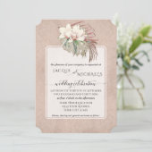 BOHO Blush Orchid Floral Tropischer Dschungel Einladung (Stehend Vorderseite)