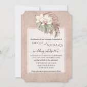 BOHO Blush Orchid Floral Tropischer Dschungel Einladung (Vorderseite)