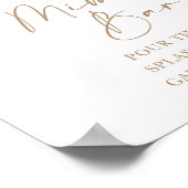 Boho Blush Pampas Floral Mimosa Bar Dusche Zeichen Poster (Ecke)