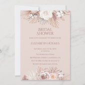 Boho Blush Pampas Gras und getrocknete Blume Einladung (Vorderseite)