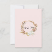 BOHO Blush Pampas Grass Palm Foliage UAWG RSVP Karte (Rückseite)