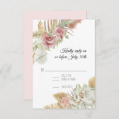 BOHO Blush Pampas Grass Palm Foliage UAWG RSVP Karte (Vorne/Hinten)