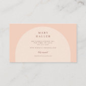 Boho Blush Pink Arch Business Card Visitenkarte (Rückseite)