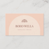Boho Blush Pink Arch Business Card Visitenkarte (Vorderseite)
