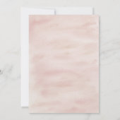 Boho Blush Pink Baby Clothes Girl Babydusche Einladung (Rückseite)