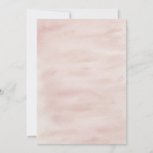 Boho Blush Pink Baby Clothes Girl Babydusche Einladung (Rückseite)