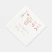 Boho Blush Pink Baby Clothes Girl Babydusche Serviette (Ecke)