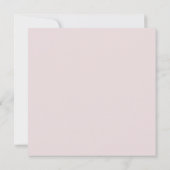 Boho Blush Pink & Beige Blumenzehen Einladung (Rückseite)