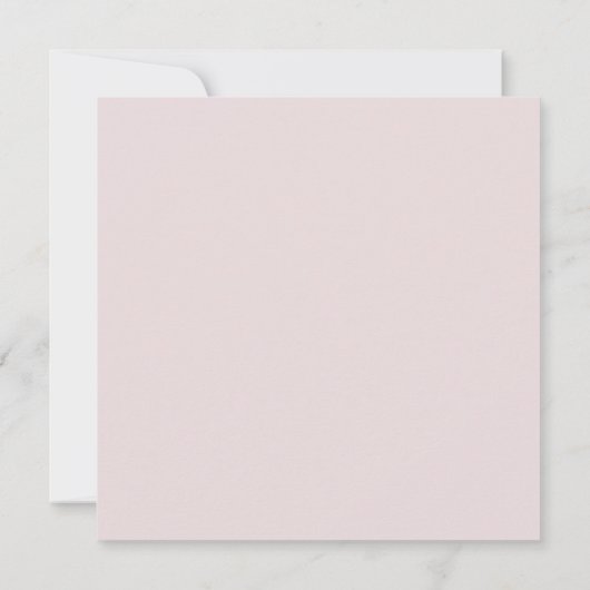 Boho Blush Pink & Beige Blumenzehen Einladung (Rückseite)