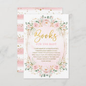 Boho Blush Pink Blume Books for Baby Girl Begleitkarte (Vorne/Hinten)