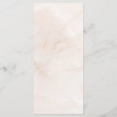 Boho Blush Pink Blumenkarte Menükarte (Rückseite)