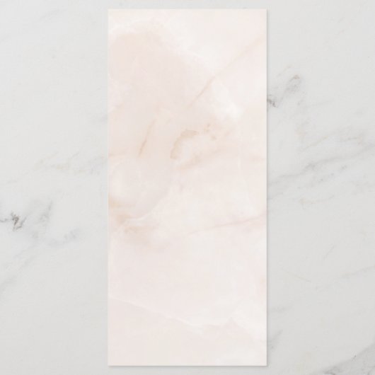 Boho Blush Pink Blumenkarte Menükarte (Rückseite)