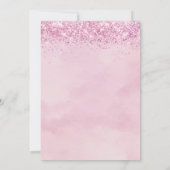 Boho Blush Pink Floral Butterfly Girl Babydusche Einladung (Rückseite)