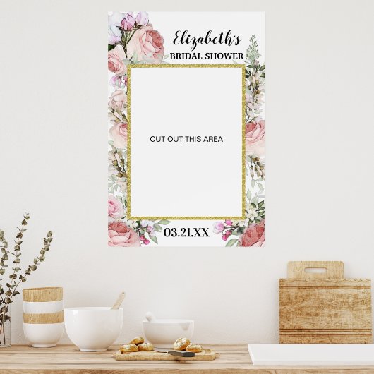 Boho Blush Pink Foto Standrahmen Prop Poster (Küche)