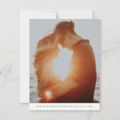 Boho Blush Pink Modernes Script Foto Save the Date (Rückseite)