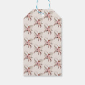 Boho Blush Pink Pampas Gras Getrocknete Blume Geschenkanhänger (Rückseite)