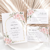 Boho Blush Pink Rose Rose Gold Arch Hochzeit Save The Date