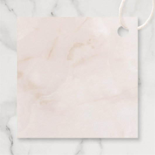 Boho Blush Pink Roses Wedding Willkommen Geschenkanhänger (Rückseite)