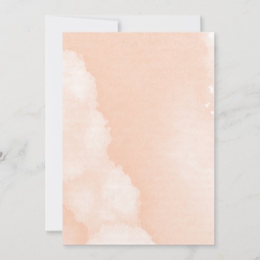 Boho Blush Pink Watercolor & Cactus Wedding Einladung (Rückseite)