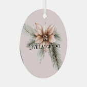 Boho Blush Pink Weihnachten Weihnachtsbaum Ornament Aus Metall (Vorderseite Rechts)