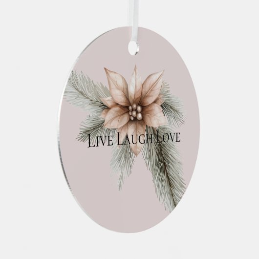 Boho Blush Pink Weihnachten Weihnachtsbaum Ornament Aus Metall (Vorderseite Rechts)