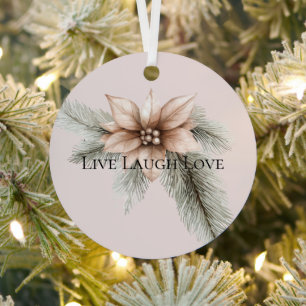 Boho Blush Pink Weihnachten Weihnachtsbaum Ornament Aus Metall