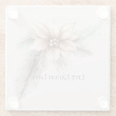 Boho Blush Pink Weihnachtsfloral Glasuntersetzer (Rückseite)