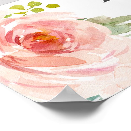 Boho blush rosa ätherisches Foto Poster (Ecke)