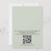 Boho-Blush-Rosa-Blumen-Grün-QR-Code-Hochzeit Einladung (Rückseite)