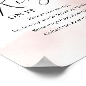 Boho blush rosa Blumengold stecken auf seinem Schi Poster (Ecke)