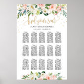 Boho blush rosa Blumenstempel Poster (Vorne)