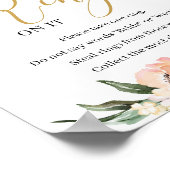 Boho Blush rosa Blüte platzierte einen Ring auf se Poster (Ecke)