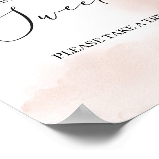 Boho blush Rosa Blütengold Babys sind süßes Zeiche Poster (Ecke)