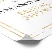 Boho blush Rosa Brautparty Begrüßungszeichen Poster (Ecke)