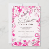 Boho blush rosa handgemalte Bachelorette Einladung (Vorderseite)